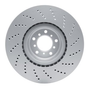 BMW M6 Brake Rotor (1) - Left Front - R1 Concepts - GeoSPEC Coated - Drilled - `06-`10